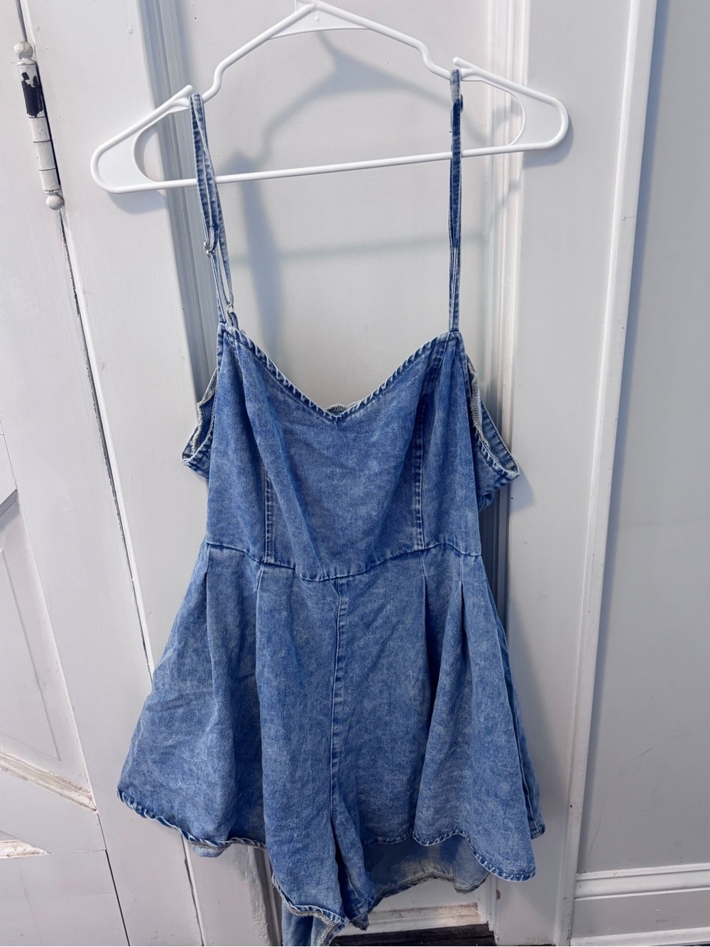 SHEIN Light Blue Denim Dress with Tie Back - Picture 3 of 6